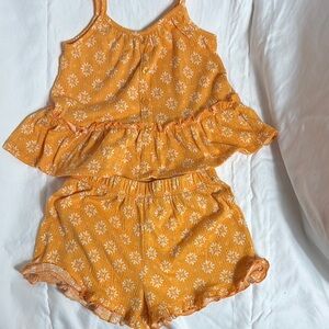 Floral Orange Kids Bottom Set